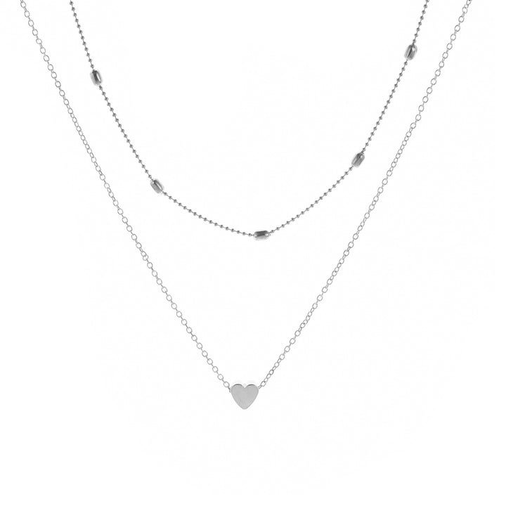 Heart-Shaped Charm Layered Necklace Stornfield