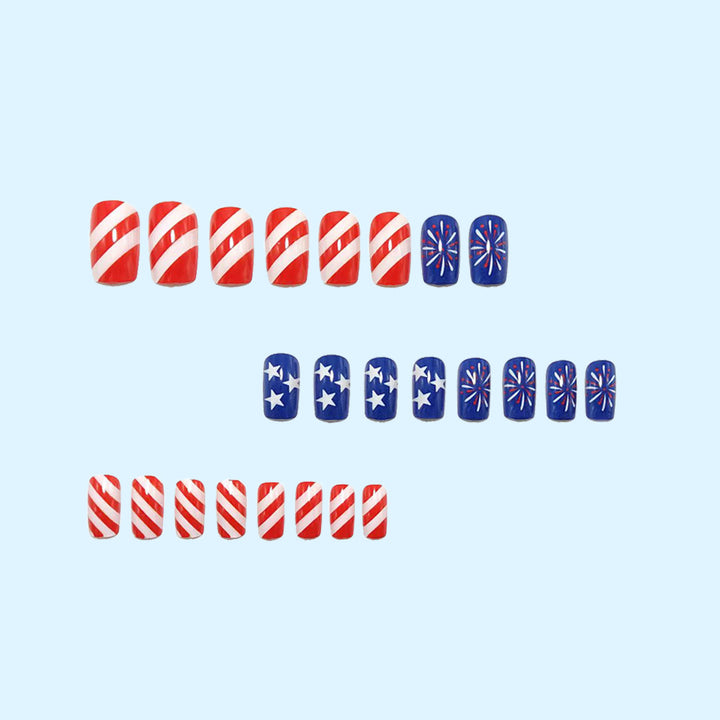 Creative artificial nails in patriotic designs Stornfield