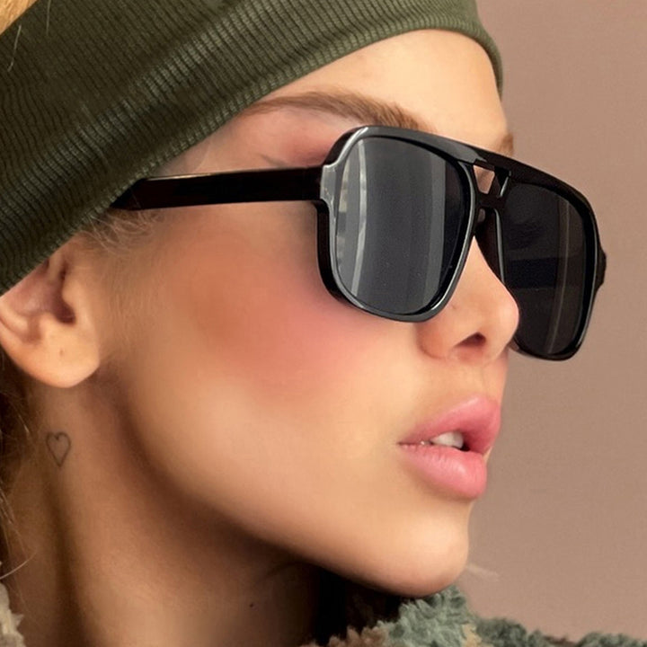 Women's modern square sunglasses with stylish transparent frame Stornfield