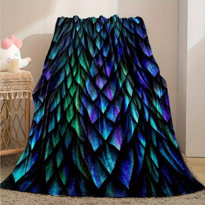 Women's cuddly blanket with shimmering scale pattern Stornfield