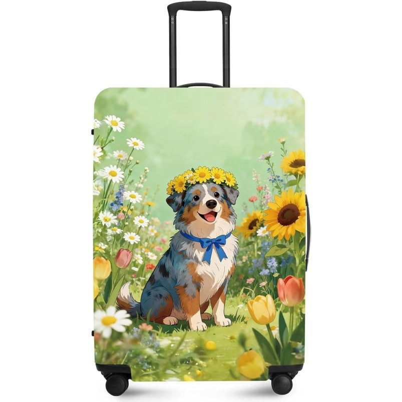 Unisex nan elastic suitcase cover with UV-resistant motif print and zip opening Stornfield