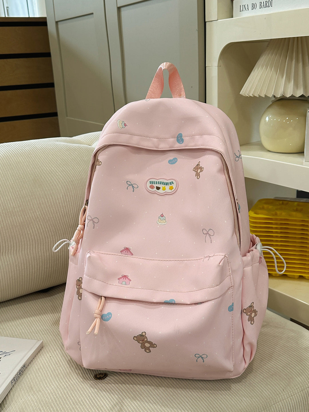 Whimsical Character Print Backpack Stornfield