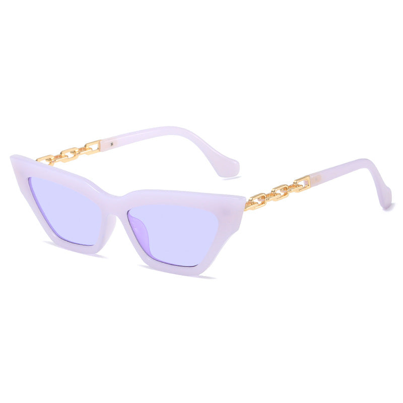 Women edgy cat-eye sunglasses with golden details Stornfield