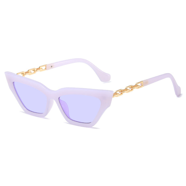 Women edgy cat-eye sunglasses with golden details Stornfield