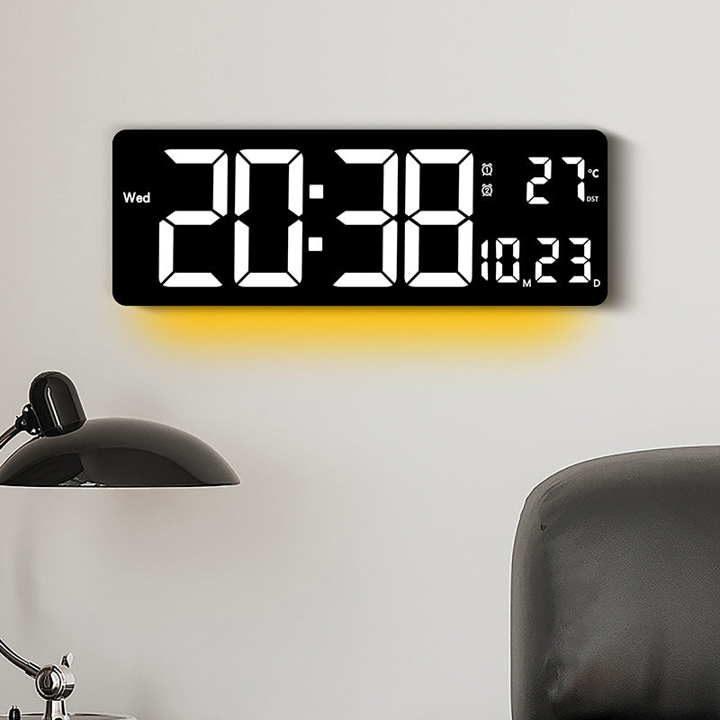 Digital Wall Clock with Multicolored LED Display Stornfield