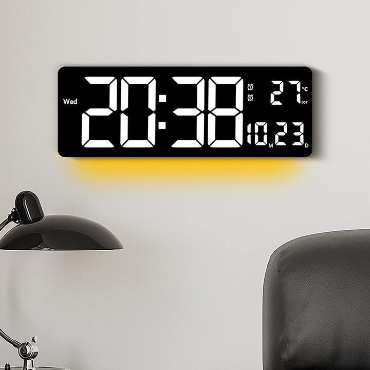 Digital Wall Clock with Multicolored LED Display Stornfield
