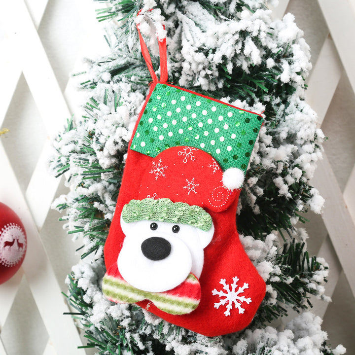 Festive Christmas stocking with reindeer motif Stornfield