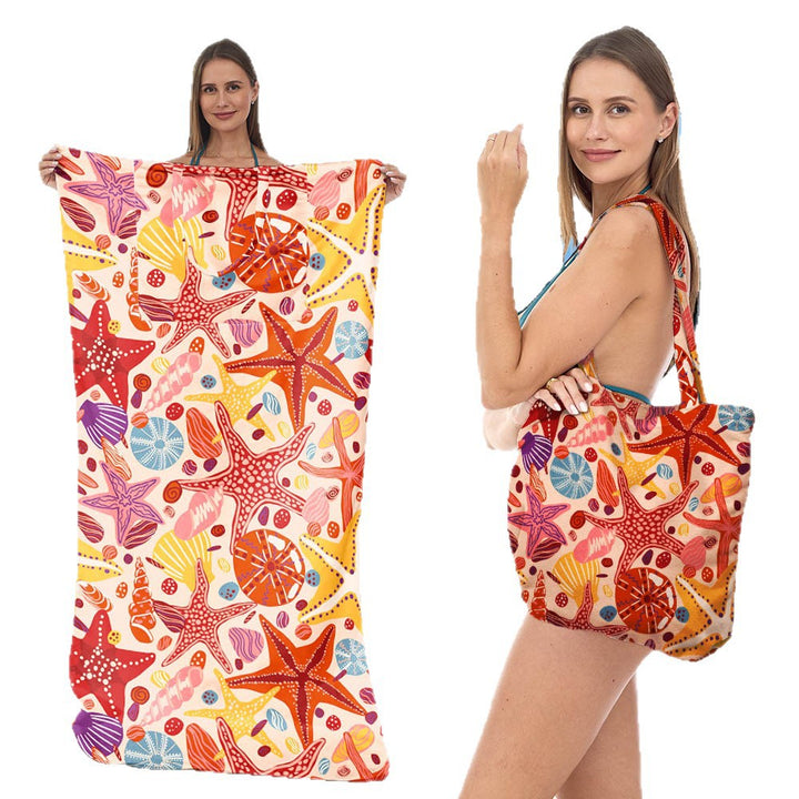 Beach towel with integrated tote bag design Stornfield
