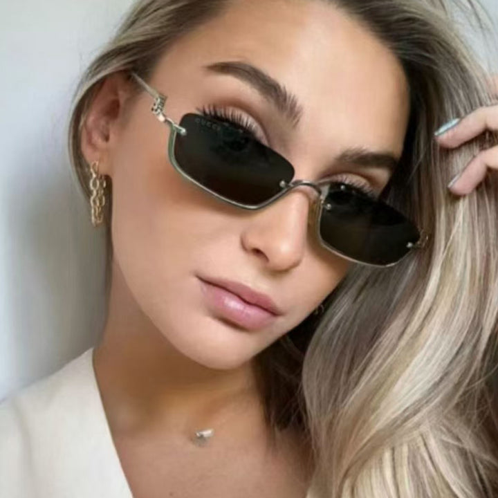 Women square sunglasses with elegant metal frame Stornfield