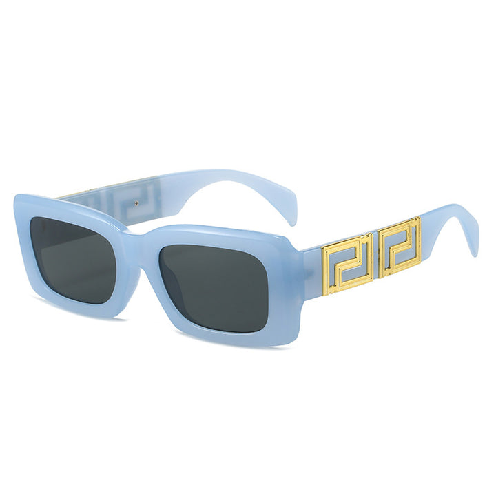 Women elegant square sunglasses with luxurious gold accent Stornfield