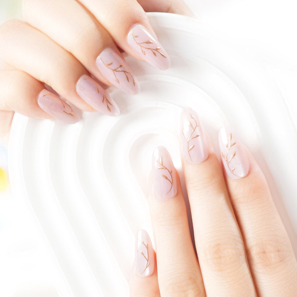 Elegant Botanical Press-On Nail Art Stornfield