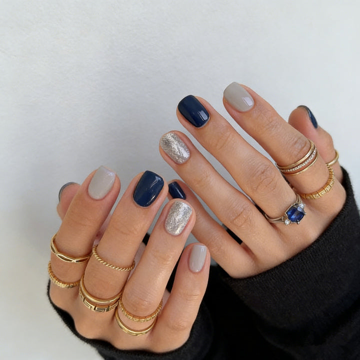 Elegant artificial nails with various designs Stornfield