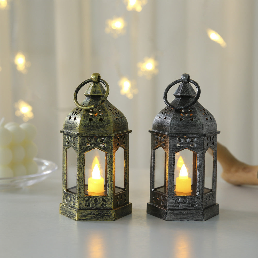 Moroccan Style Hexagonal Metal LED Lantern Stornfield