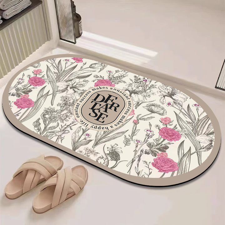 Floral Patterned Bath Mat Stornfield