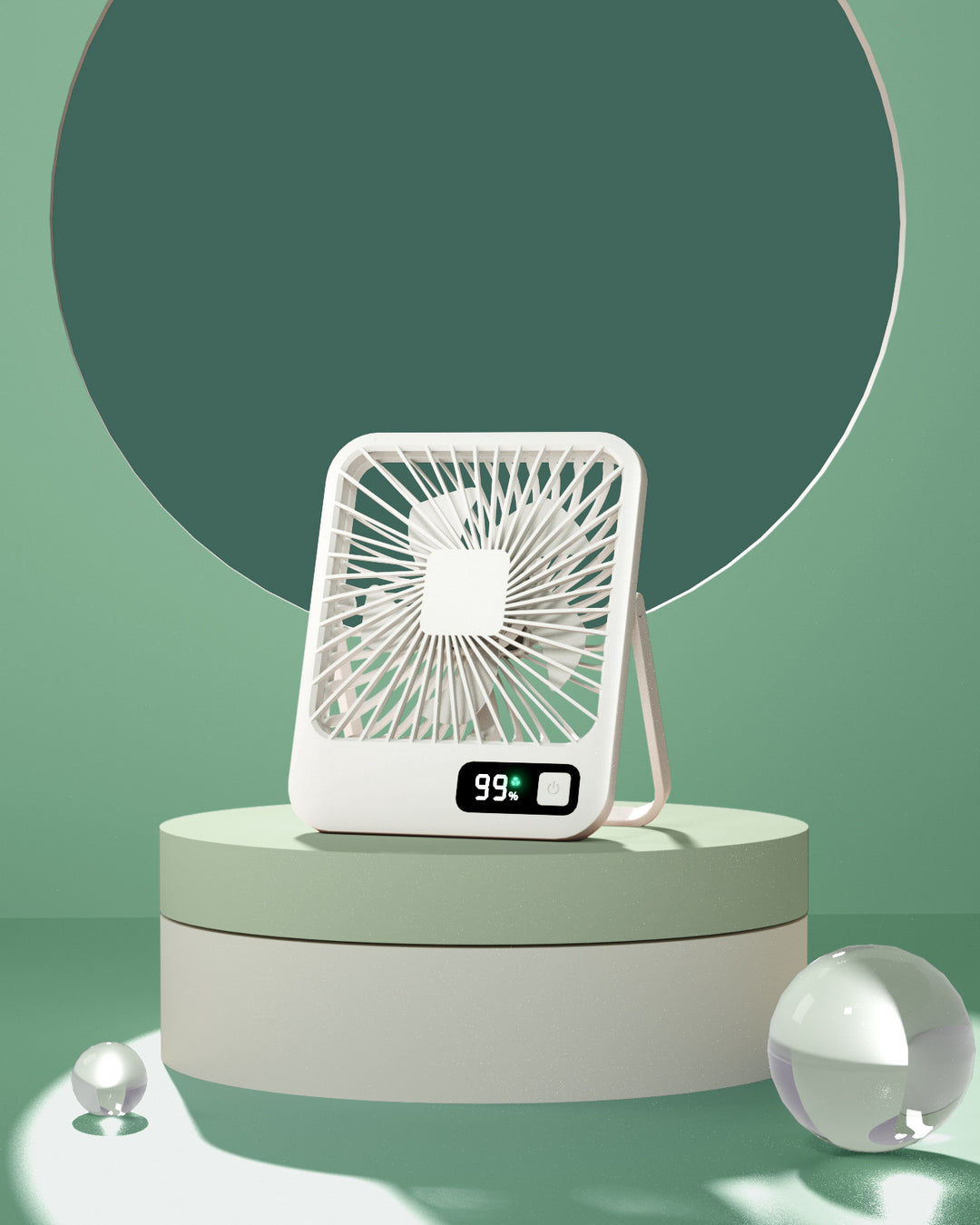 Women Portable USB Fan with LED Display Stornfield
