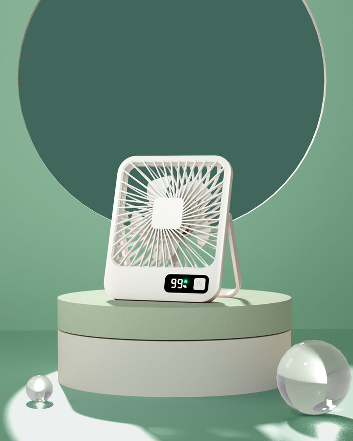 Women Portable USB Fan with LED Display Stornfield