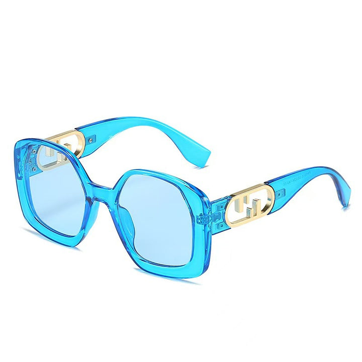 Women oversized sunglasses with extravagant geometric frame and elegant accents Stornfield