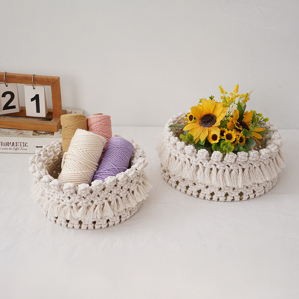 Decorative Macrame Storage Basket Stornfield