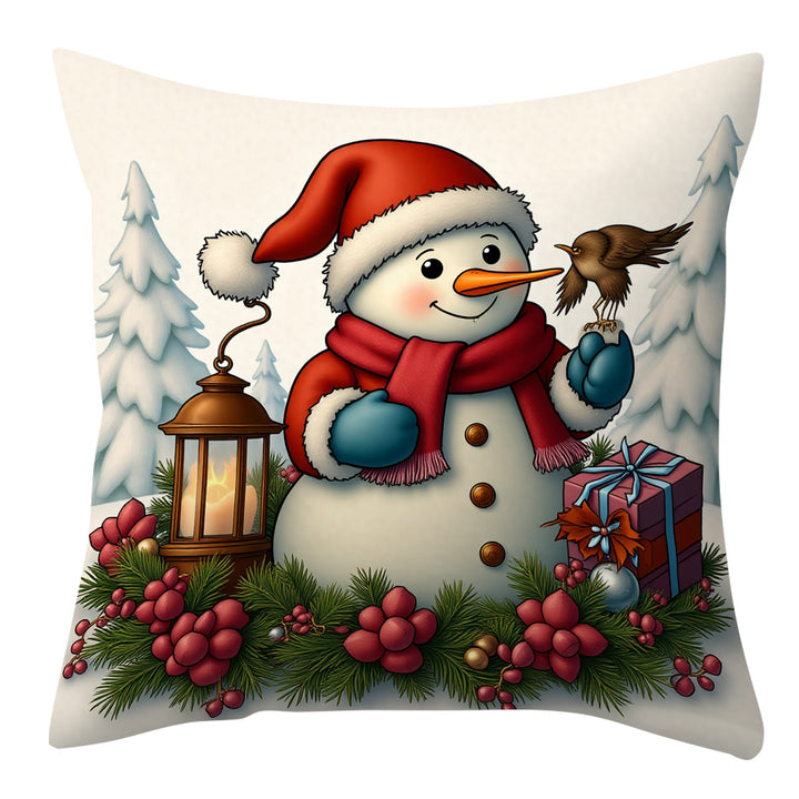 Festive Holiday-Themed Decorative Pillow