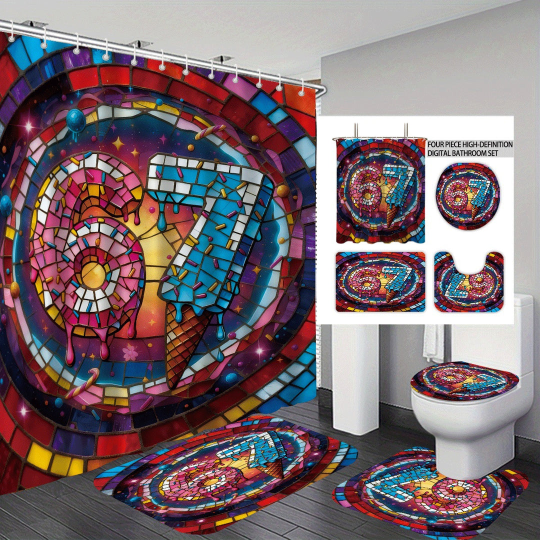 Colorful Dessert-Themed Bathroom Set Stornfield