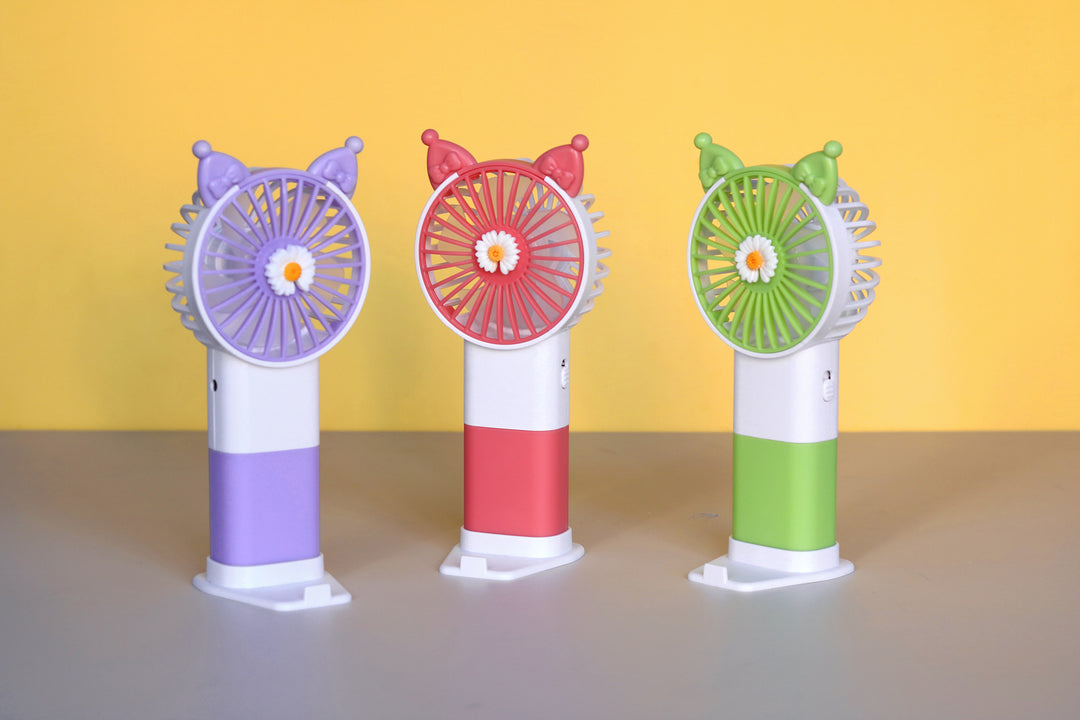Unisex handheld fan with colorful design and adjustable tilt Stornfield