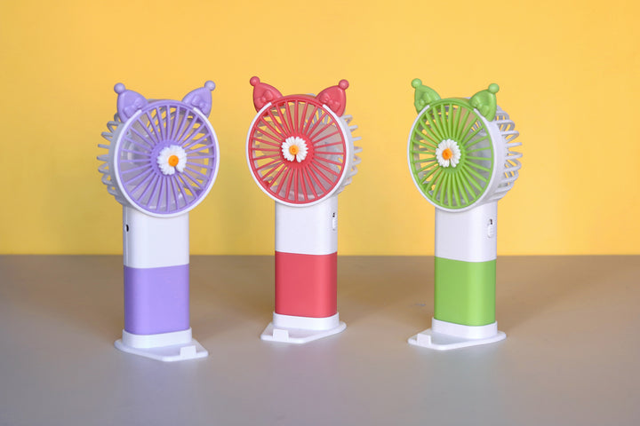 Unisex handheld fan with colorful design and adjustable tilt Stornfield