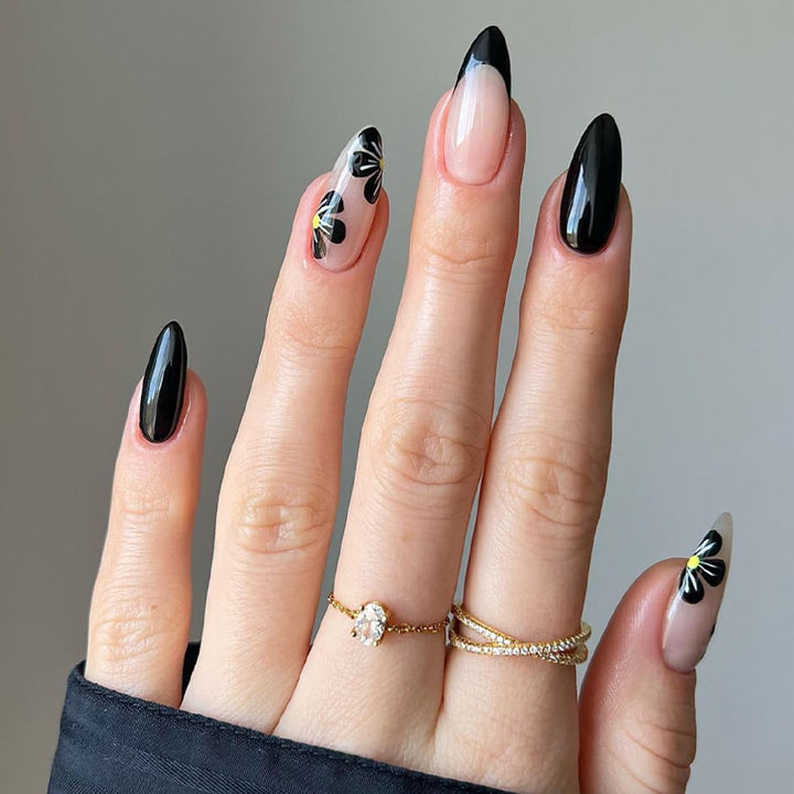 Elegant nail tips with floral accents Stornfield
