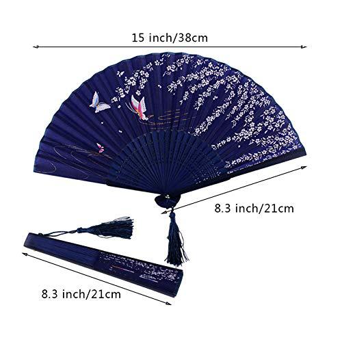 Women Elegant handcrafted fan with floral motifs Stornfield