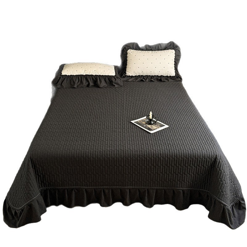 Vintage Floral Ruffled Duvet Cover Set