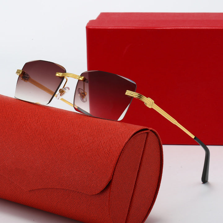 Ladies exclusive geometric sunglasses with luxury metal frame and polarized lenses Stornfield