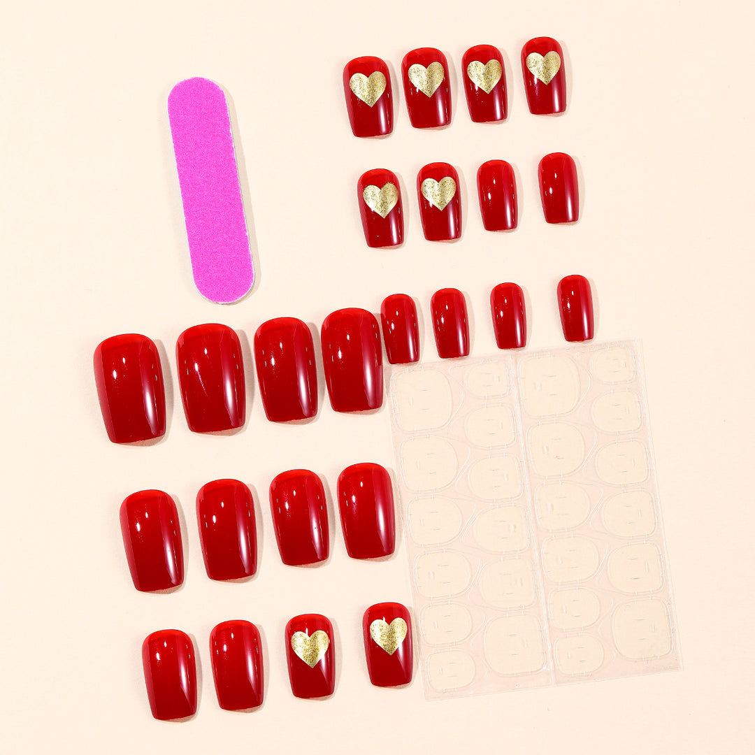 Heart-Embellished Nail Art Set Stornfield