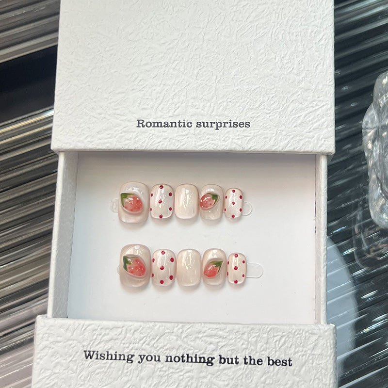 Creative Strawberry-Themed Press-On Nail Set