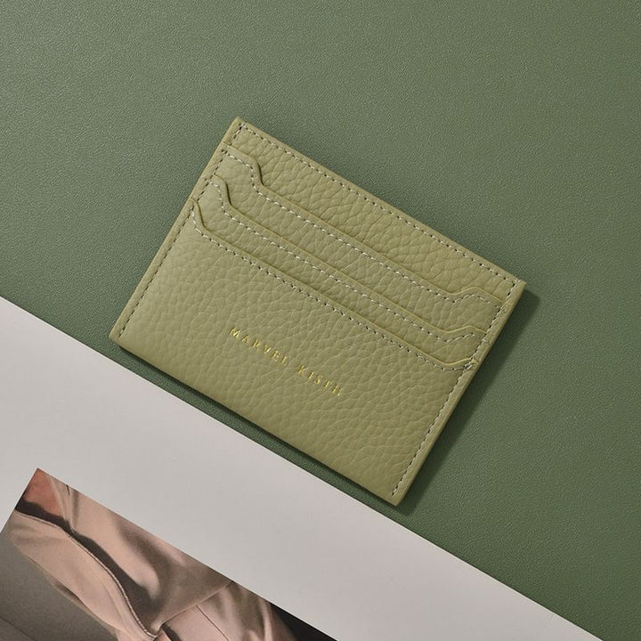 Textured Leather Card Holder Stornfield