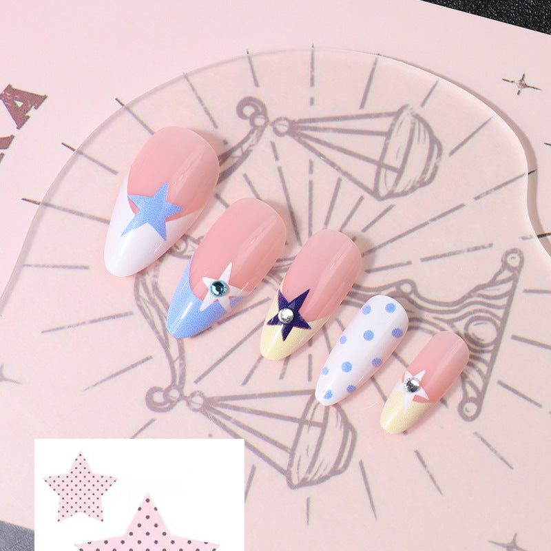 Starry-Themed Press-On Nail Art Stornfield