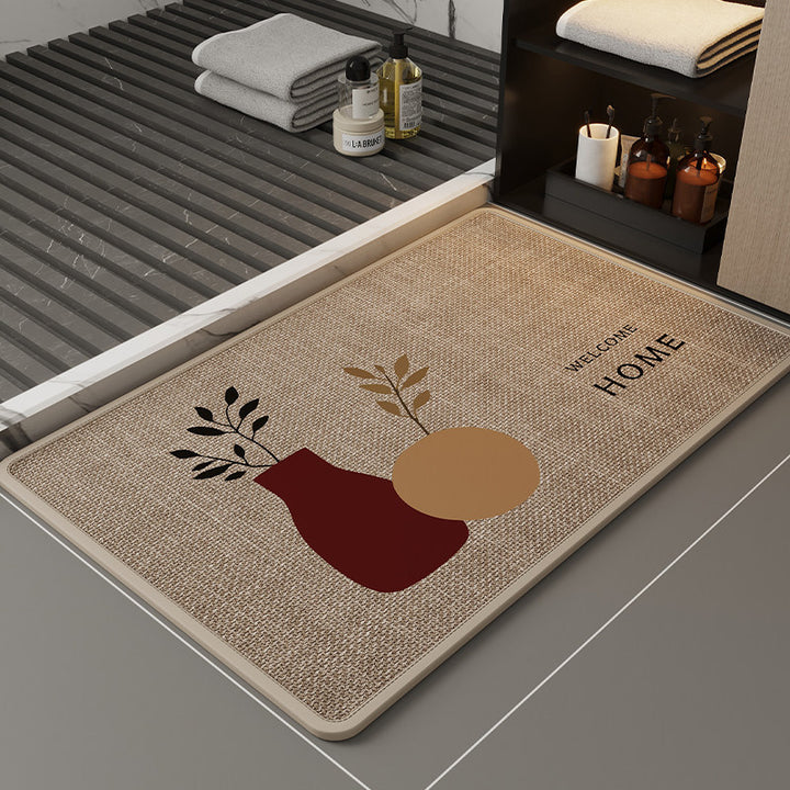Decorative Fish-Themed Bath Mat for Bathroom