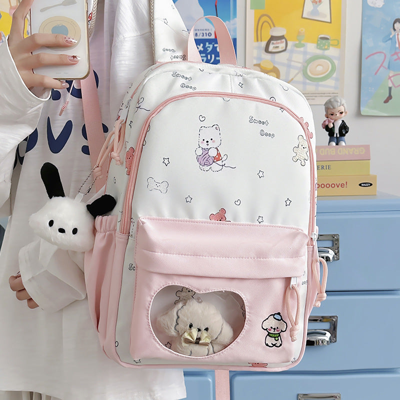 Backpack with Creative Music and Animal Motif Stornfield