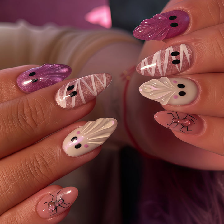 Creative artificial nails with Halloween motifs Stornfield