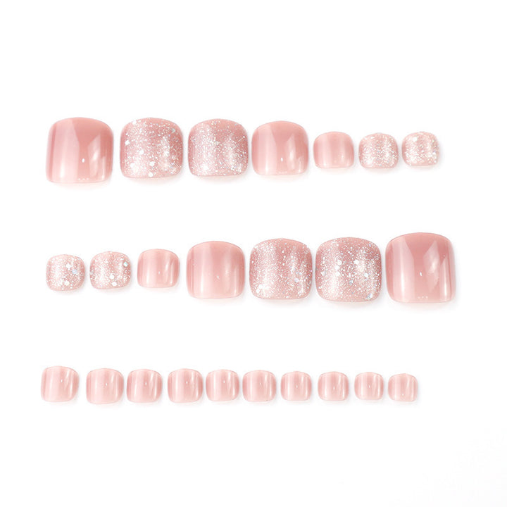 Sparkling Glitter Press-On Toenail Set Stornfield