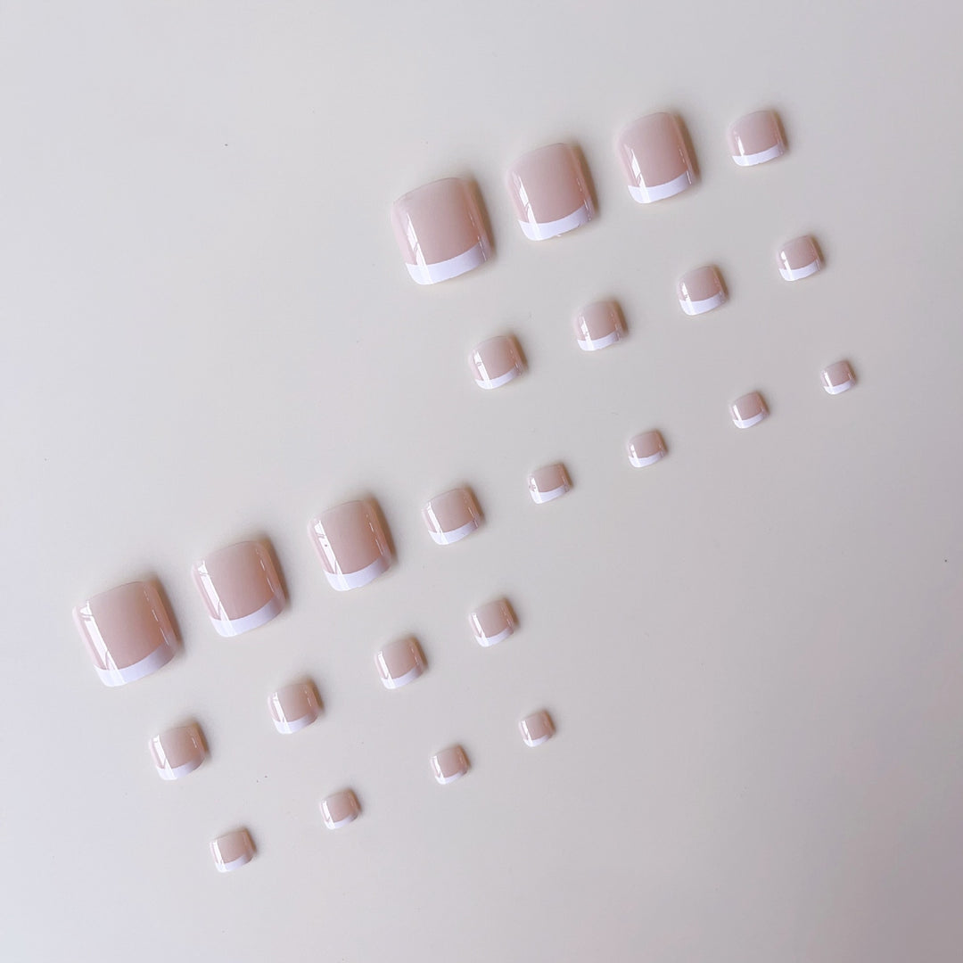 Nail care set with elegant French tips and shine Stornfield