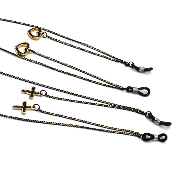 Heart-Embellished Eyewear Holder Chain Stornfield