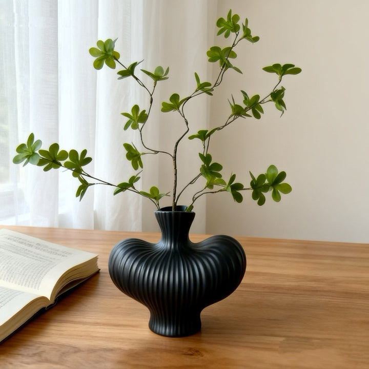 Decorative Sculpted Vase for Home Decor Display