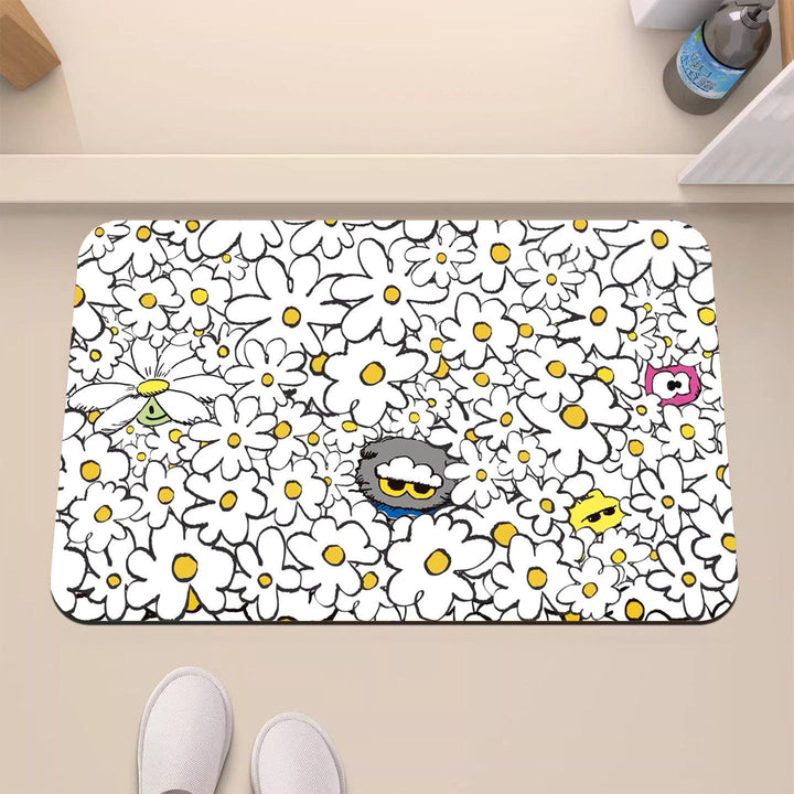 Playful Cartoon-Themed Decorative Mat