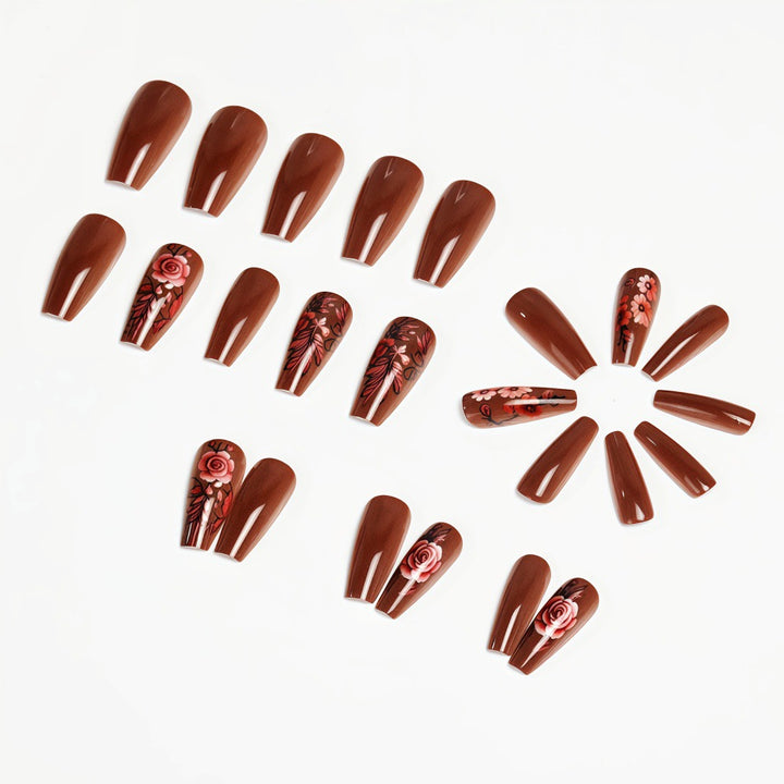 Artificial nails with floral accents Stornfield