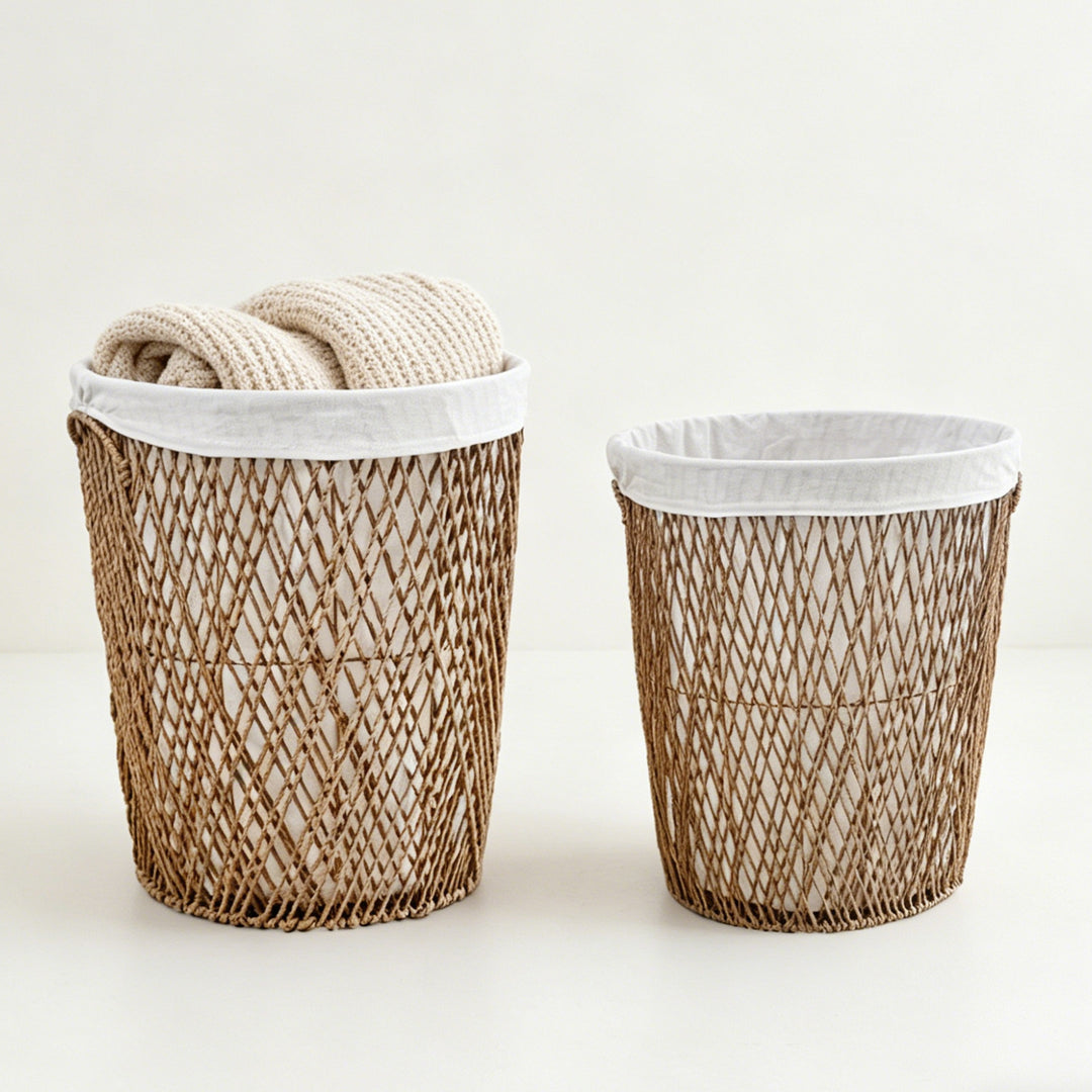 Decorative laundry basket with lid Stornfield