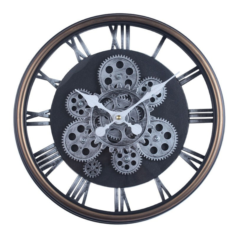 Wall Clock in Industrial Steampunk Design Stornfield