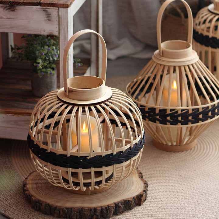 Decorative Rattan Lantern Stornfield