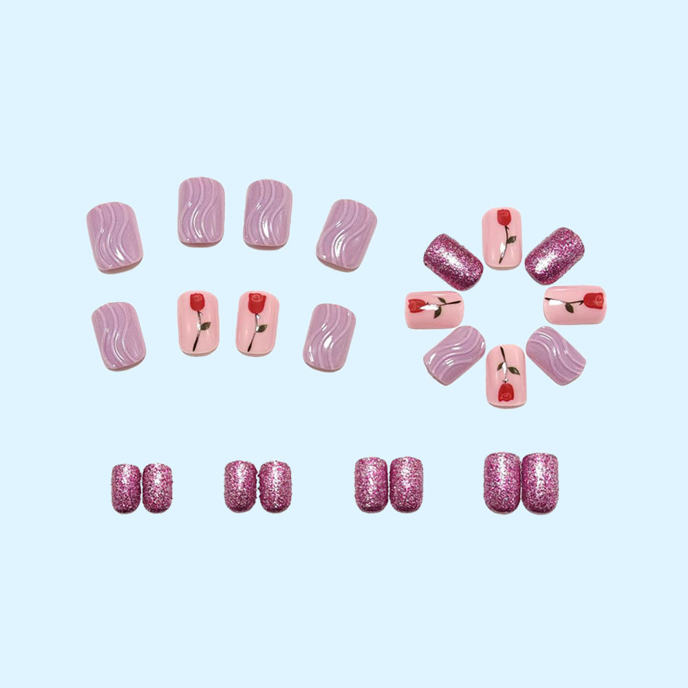 False nails with glamorous glitter design Stornfield