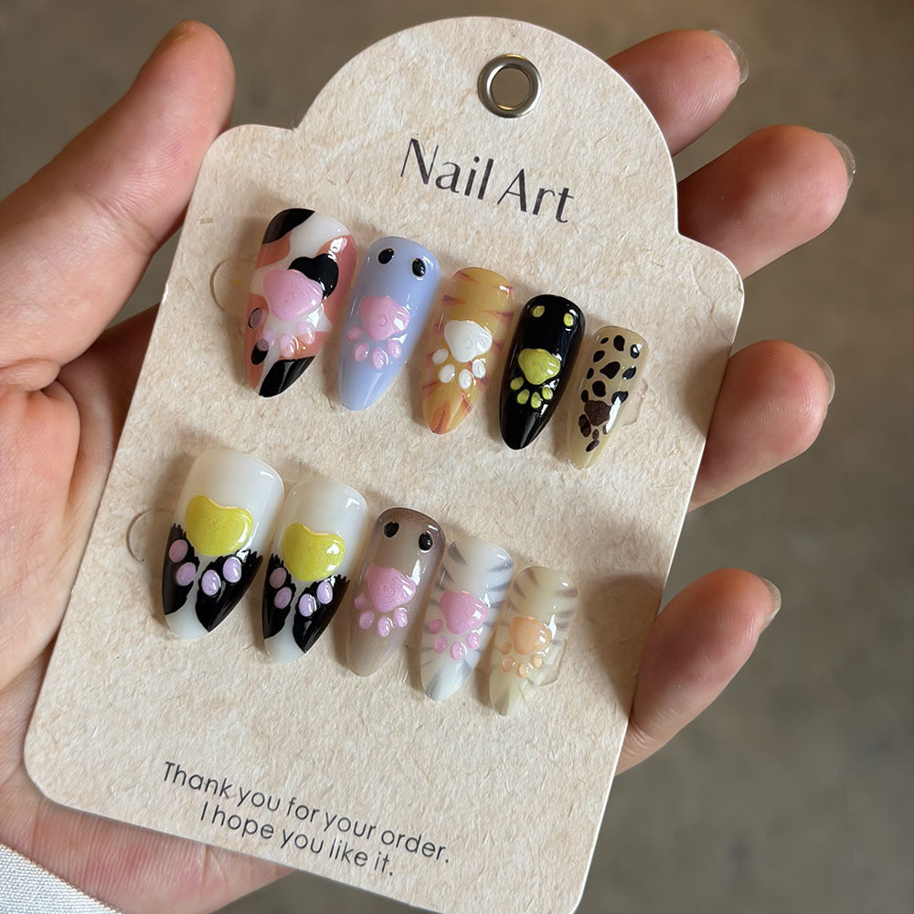 Playful Patterned Press-On Nail Art Set Stornfield