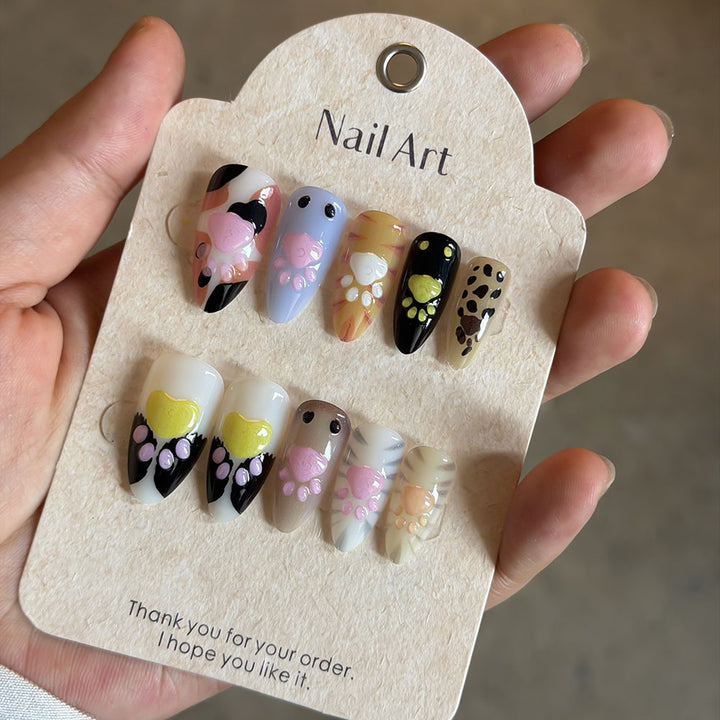 Playful Patterned Press-On Nail Art Set Stornfield