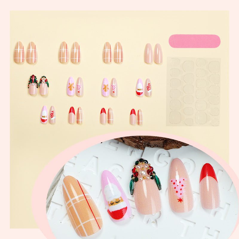 Creative Christmas Art Nail Set with Festive Motifs Stornfield